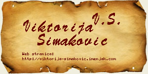 Viktorija Simaković vizit kartica